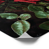 レッドローゼフラワーアートプリントポスター ポスター (角)