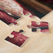 レッドローゼフラワーズアートヴィンテージ ジグソーパズル (側面)