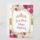 レッドローゼフラワーズ金ゴールドキンセアニェラ招待状 招待状 (裏面)