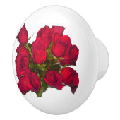 レッドローゼフラワードアノブ セラミックノブ (右)