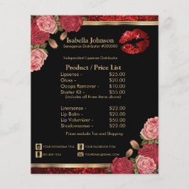 レッドローゼリップグリッター – ブラック製品/価格表 チラシ