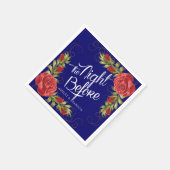 レッドローゼリハーサル前の夜ナプキン スタンダードカクテルナプキン (角)