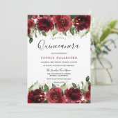 レッドローゼロマンチックフローラキンセアニェラパーティー 招待状 (スタンド正面)