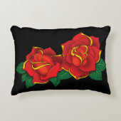 レッドローゼータトゥー アクセントクッション (正面)