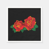 レッドローゼータトゥー スタンダードカクテルナプキン (正面)