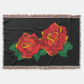 レッドローゼータトゥー スローブランケット (正面)