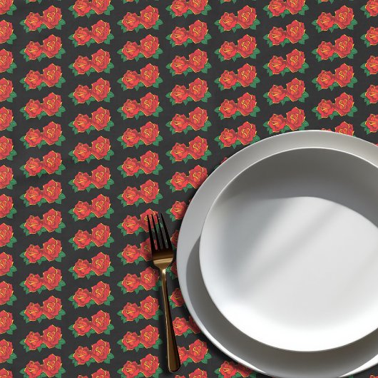 レッドローゼータトゥー テーブルクロス