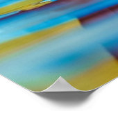 レッドロータスフラワーオンブルーウォータースピリチュアル引用文 ポスター (角)