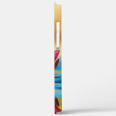 レッドロータスフラワーオンブルーウォータースピリチュアル引用文 Case-Mate iPhoneケース (裏面 / 左)