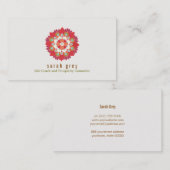 レッドロータスフラワーヘルス&ウェルネスエレガントフローラ 名刺 (正面/裏面)