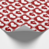 レッドローターとハートアメリカンファームカントリー ラッピングペーパー (角)