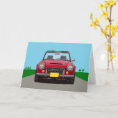 レッドロードスター空白のカード カード (黄色い花)