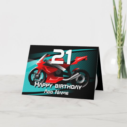 レッドロードバイク カード (正面)