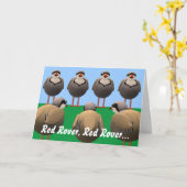 レッドローバー誕生日 カード (黄色い花)