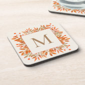 レッドローワンベリー&紅葉モノグラム コースター (左側)