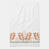 レッドローワンベリー&離れ金ゴールド キッチンタオル (縦)