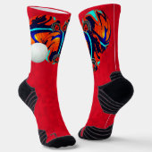 レッドローンボウル、クルーソックス ソックス (傾斜あり)