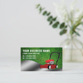 レッドローンモーワーガーデニングサービス草刈り 名刺 (スタンド正面)