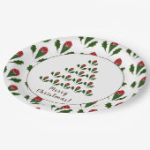 レッドロ鮮やかーズホリークリスマスツリーホリデー ペーパープレート (アングル)