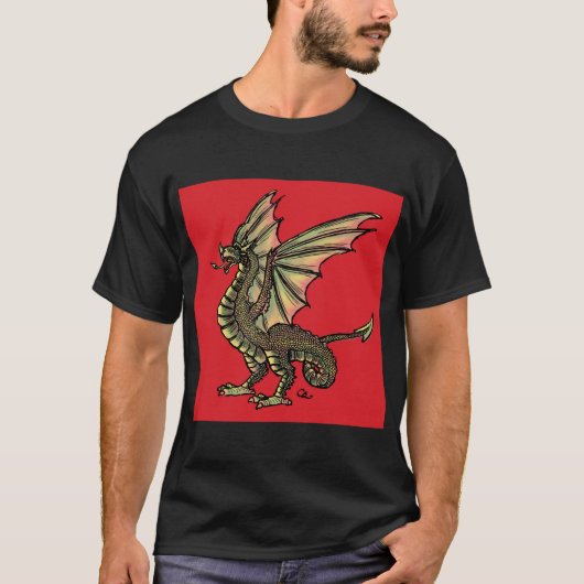 レッドワイバーンドラゴンTシャツ Tシャツ (正面)