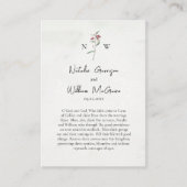 レッドワイルドフラワーシンプル祈りの言葉ズ結婚・カード プレイスカード (正面)