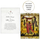 レッドワイルドフラワーシンプル祈りの言葉ズ結婚・カード プレイスカード