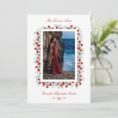 レッドワイルドフラワーズガーランドキンセニェラアパート 招待状 (スタンド正面)