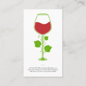 レッドワインつる植物グラス 名刺 (裏面)