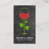レッドワインつる植物グラス 名刺 (正面)