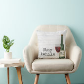 レッドワインとボトルオンウッド クッション (椅子)