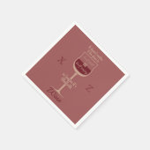 レッドワイングラスカスタム紙ナプキン スタンダードカクテルナプキン (角)