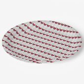 レッドワイングラスパーティーワイナリービネヤード ペーパープレート (アングル)