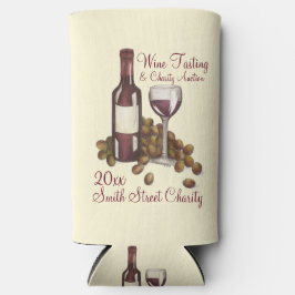レッドワイングラスボトルブドウワイナリーワイン試飲 スリム缶クーラー