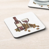 レッドワイングラスボトルワイナリーメルロソムリエ コースター (左側)