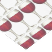 レッドワイングラスワイナリーメルロワインパターンプリント テーブルクロス (アングル)