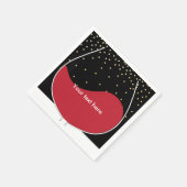 レッドワイングラス金ゴールドシック誕生日パーティナプキンス スタンダードカクテルナプキン (角)