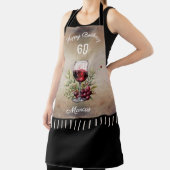 レッドワイングラス60誕生日マン エプロン (インサイチュ)