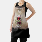 レッドワイングラス60誕生日女性 エプロン (インサイチュ)