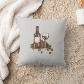 レッドワイングレープガラスヴィネヤードワイナリーボトル クッション (ブランケット)
