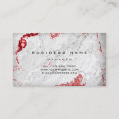 レッドワイングレー大理石グレーマネージャー抽象芸術 名刺 (裏面)