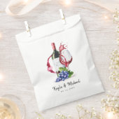 レッドワインスタイルカセションお祝いフュートバッグ フェイバーバッグ (クリップ留めされた状態)