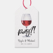 レッドワインスタイルカセションお祝い ギフトタグ (正面)