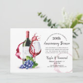 レッドワインスタイル大事な行事記念ディナーインビタ 招待状 (スタンド正面)