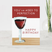 レッドワインテーマ熟成誕生日 カード (正面)