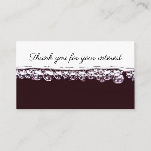 レッドワインビジネスワイナリーブドウ園 名刺 (裏面)