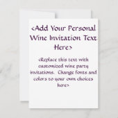 レッドワインビーチパーティーカスタム招待状または招待状 招待状 (裏面)