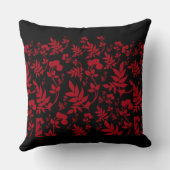 レッドワインフローラスローデザイン クッション (裏面)