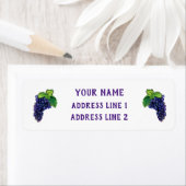 レッドワインブドウカスタム差出人住所ラベル ラベル (インサイチュ)