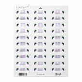 レッドワインブドウカスタム差出人住所ラベル ラベル (フルシート)