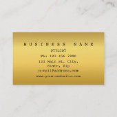 レッドワインブラックグラデーションVIPゴールデンフォイル 名刺 (裏面)